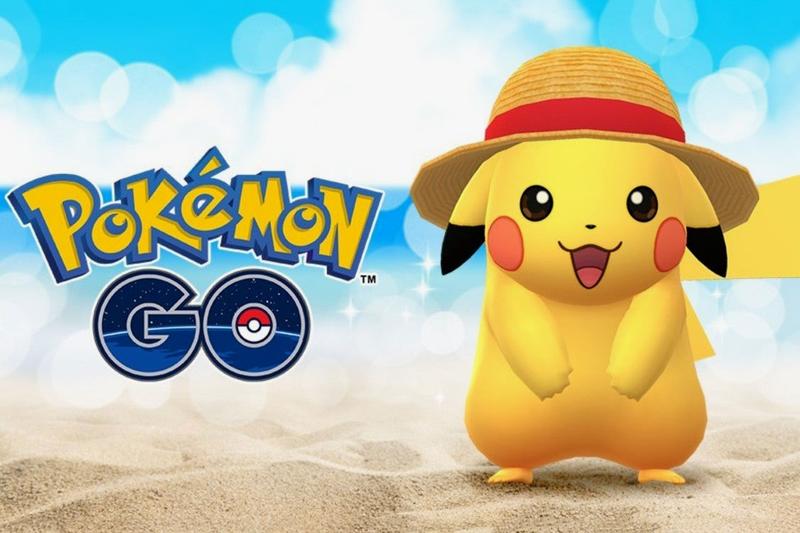 Pikachu bertopi jerami
