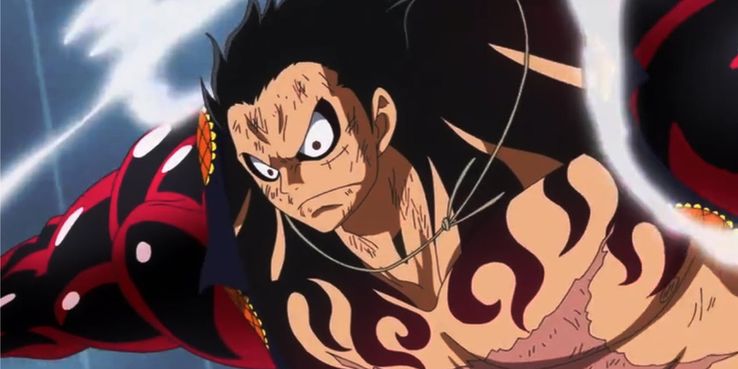 tato tribal yang ada pada tubuh Luffy